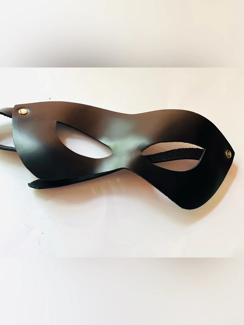 Dr. Harness Leather Domino Mask -NWT